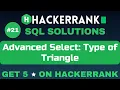 Type of Triangle SQL SOLUTIONS Get 5 on HackerRank SQL Tutorial AzharEdTech