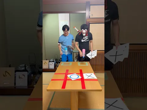 Bottle Flip Tic Tac Toe🦊😳