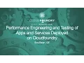 Performance Engineering and Testing of Apps and Services Deployed on Cloudfoundry - Siva Balan GE