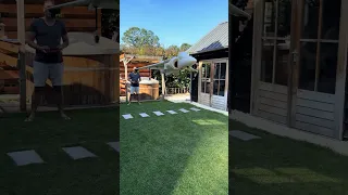 Rc Harrier 1/7th size hover in garden