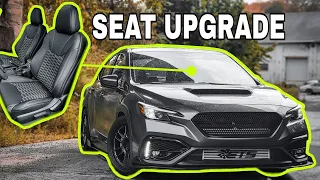 2022 Subaru WRX kustominterior Custom Leather Seat Covers installation StreetInspired1