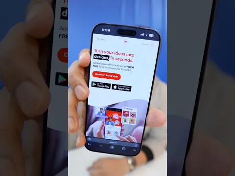 Airtel Adobe Express Offer #airtel #adobe #adobeexpress #airteloffer