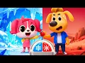 Lagu Hot VS Cold Challenge | Fun Story | Safety Rules for Kids | Cartoon | Sheriff Labrador