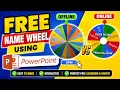 How to Create a Spinning Wheel Random Name Picker in PowerPoint Free Template Download