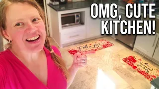 Cute Valentine s Day Kitchen Decor Baccessor Mats Set of 2