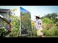Plein Air Painting Sunflowers 60x48 - Turner Vinson