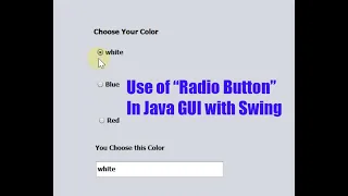Use of Radio Button In Java GUI With Swing Java GUI Urdu Hindi Tutorial 5