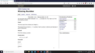 CSES Problem Set - Missing Number