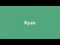 what is the meaning of Ryan