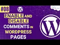 How to Enable or Disable Comments in WordPress Pages
