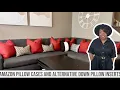 AMAZON Handmade Pillow Cases and Alternative Down Pillow Inserts