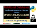 Relation Databases Database Management System DBMS Structured Query Language SQL part 1