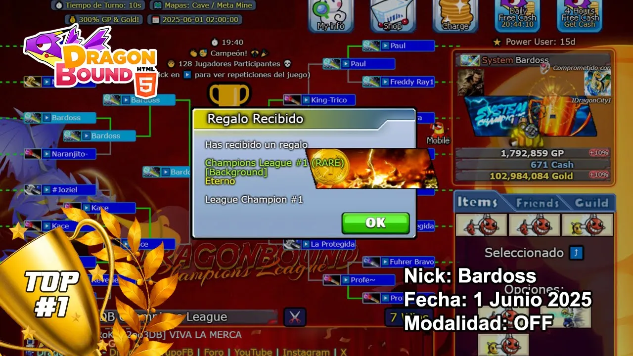 Champions League Off Top #1 - Cuando obsesionarse da resultados 🏆 #dragonbound #gunbound