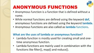 XII-CS-CH 7 - PYTHON FUNCTIONS-LAMBDA FUNCTION