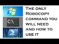 How to Use RoboCopy and the Only Command You Will Ever Need