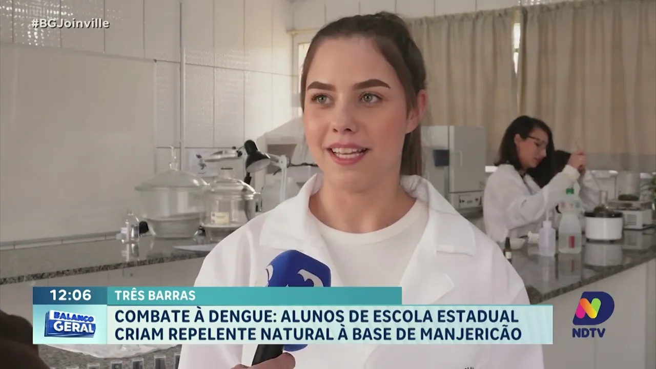 Três Barras: alunos de escola estadual criam repelente natural à base de manjericão