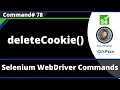deleteCookie Command - Selenium WebDriver