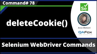 deleteCookie Command - Selenium WebDriver
