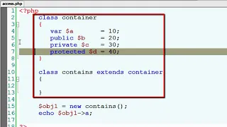 Access Specifiers PHP OOP