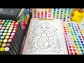 ASMR satisfying coloring princess mermaid swimming happy super relaxing