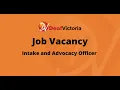 Job Vacancy - Intake and Advocacy Officer
