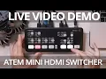 Live Demo ATEM Mini MI Switcher by Blackmagic Design