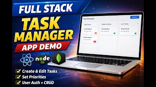 Full Stack Task Manager App React Node js MongoDB Project Demo