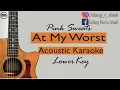 Download Lagu Acoustic Karaoke - At my worst - Pink Sweats ( lower key / nada rendah )