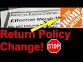 Return Policy Change Home Depot