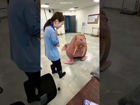 Girl Joins a Cute Seal’s Workout 😍