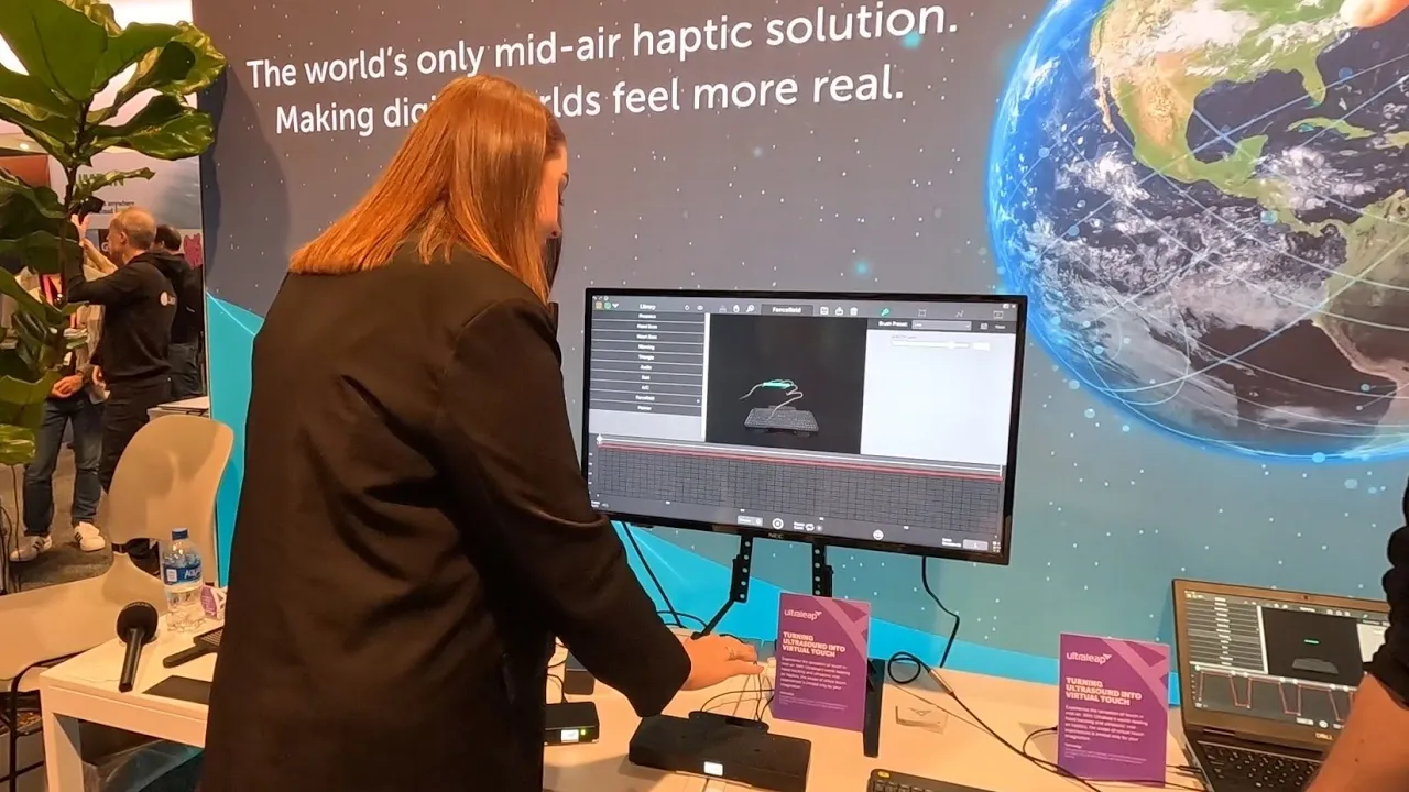 Creating mid-air touch sensations using ultrasound! Ultraleap Ultrahaptics at CES
