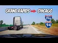 Grand Rapids MI To Chicago IL interstate 196 interstate 94 real time road trip