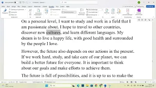 موضوع انجليزي عن المستقبل مترجم للعربي Write About The Future 