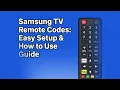 Samsung TV Remote Codes The Complete Guide 2026 Update Remotesinfo