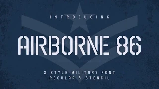 Font Design Airborne 86 Sans Military Font