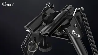 CVLIFE Rifle Bipod Pivot Tilt Bipod with Swivel-Stud Detachable S Lock Lever for Rifle