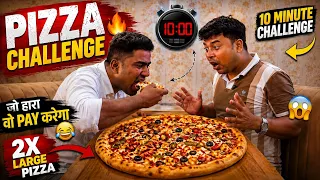 10 MINUTE #pizza CHALLENGE! 🍕🔥#video  || Can We Finish It Before #time  Runs Out? 😱