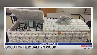 Randolph County teen raises awareness about opioid epidemic with casket made of pill bottles