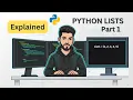 Python Lists Part-1 Storing Multiple Items in One Variable Python Full Course Hindi