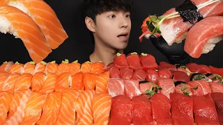 ASMR MUKBANG SALMON & TUNA & BLUEFIN TUNA SUSHI🍣 EATING SOUNDS