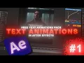 Smooth Text Animations Tutorial After Effects Guide Free Text Animations Pack