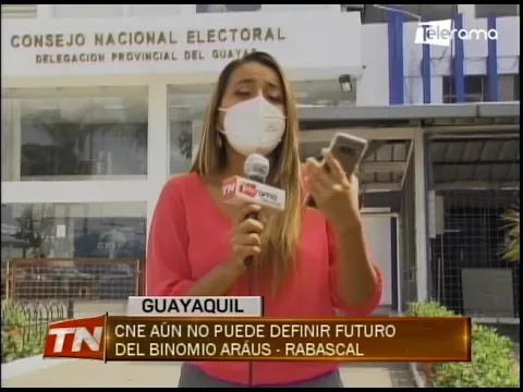 CNE aún no puede definir futuro del binomio Aráus - Rabascal