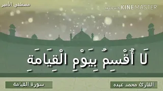 سورة القيامة للقارئ محمد عبده  سورة القيامة للقارئ محمد عبده