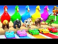 Download Lagu Long Slide Game with Cow Elephant Gorilla Hippopotamus Tiger 3d Animal Game Funny 3d Animals