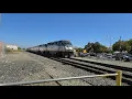 Amtrak Capitol Corridor at Hearst Ave Berkeley CA with F59PHI and Cab Car