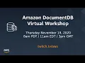 Amazon DocumentDB Virtual Workshop