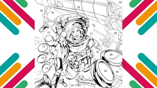 Girl in Outer Space Coloring Pages By Numbers