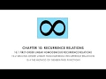 Combinatorics 10 1 First Order Linear Homogeneous Recurrence Relations