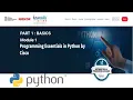 PART 1 BASICS Module 1 Programming Essentials in Python NASSCOM FutureSkills Quizzes Test Answers