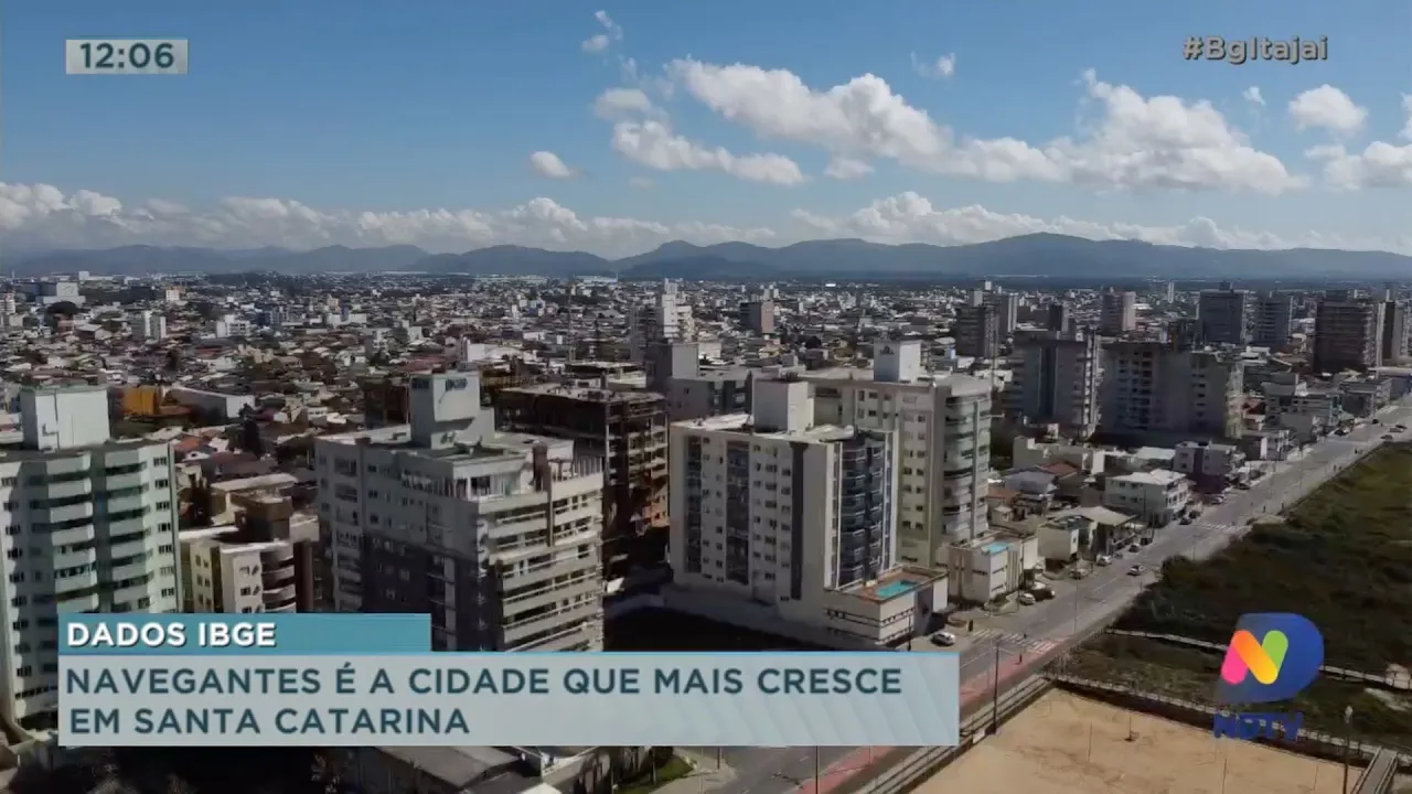 Navegantes é a cidade que mais cresce em Santa Catarina